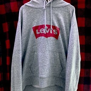 A grey Levi Medium hoodie